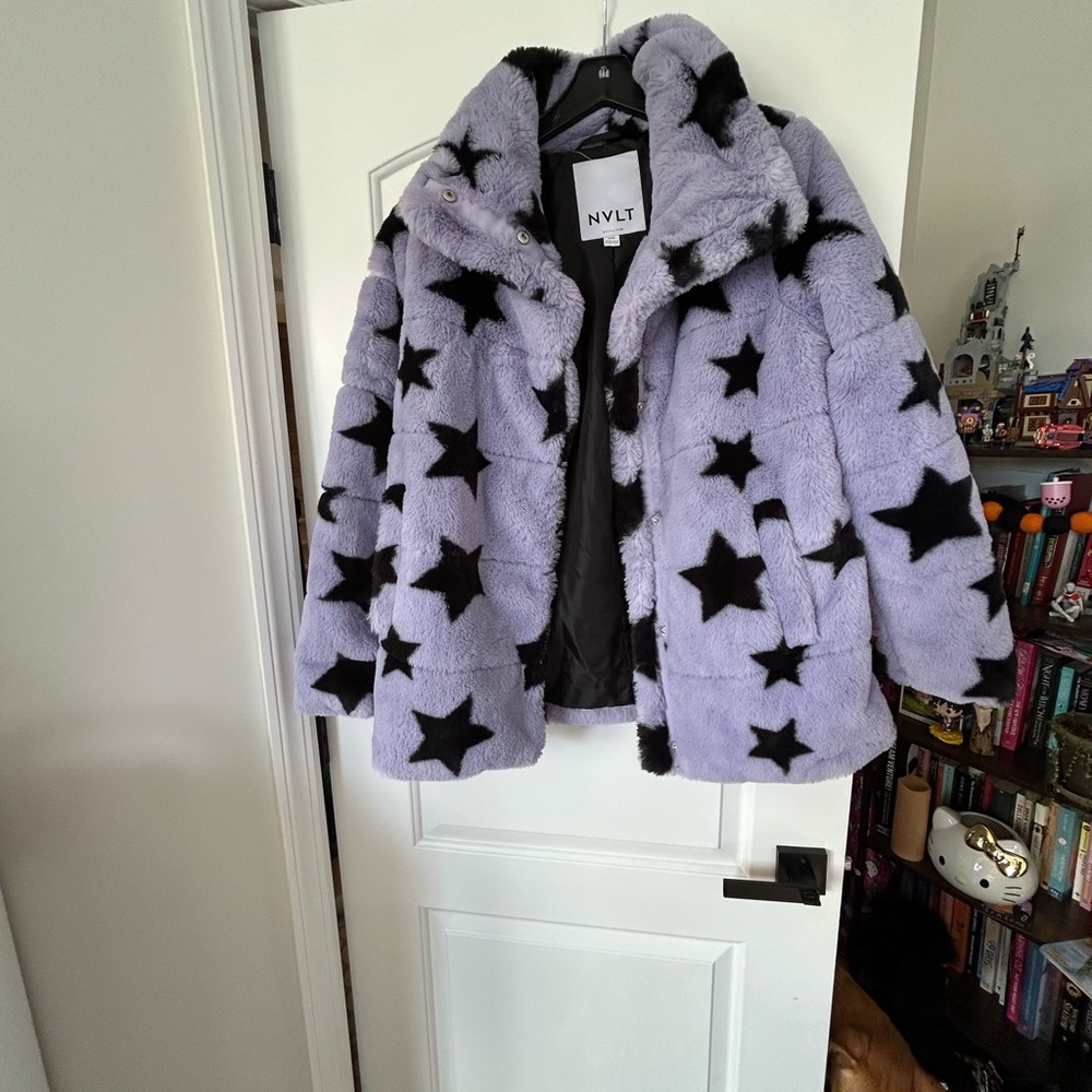 NVLT Purple and Black Jacket with Star Pattern